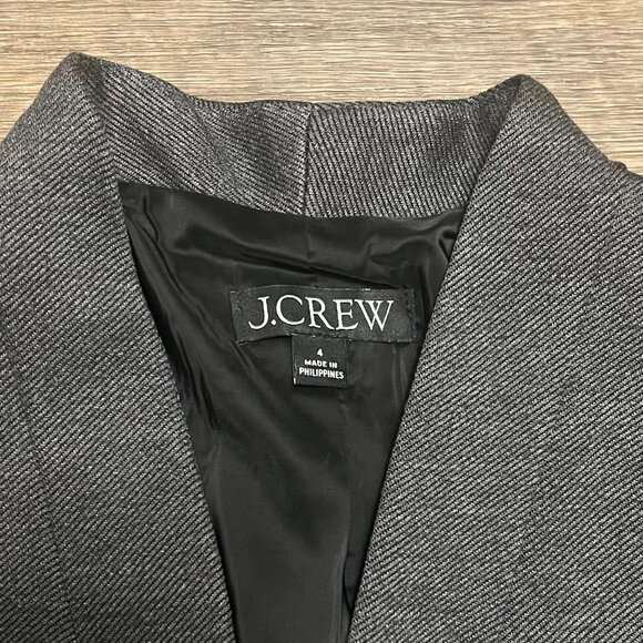 J. Crew Going-Out Blazer in Stretch Twill Career Professional Gray Size 4 - Picture 9 of 11